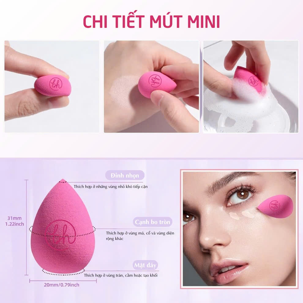 Mút Trang Điểm BH Cosmetics Miracle Complexion Sponge Size S BHM006